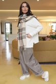 Mackenzie Plaid Blanket Scarf Stone /20=